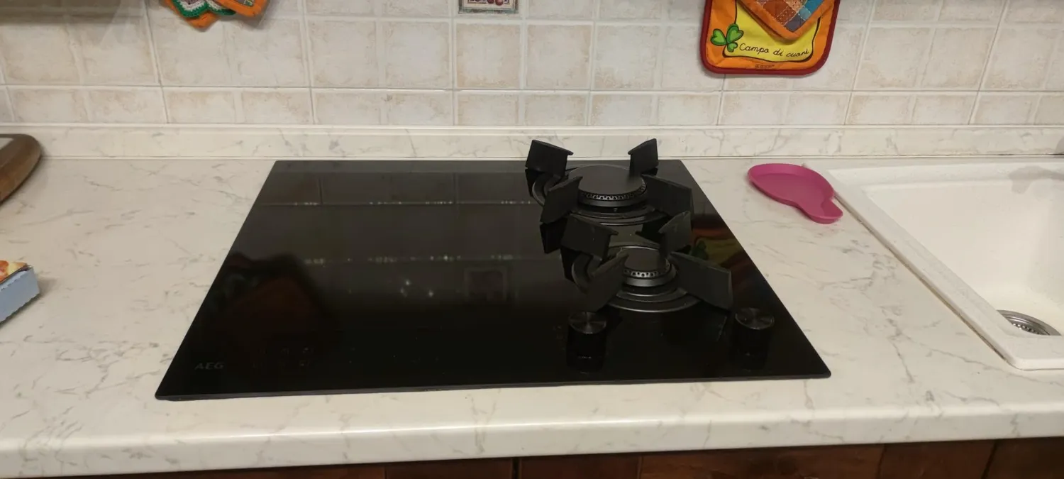 AEG HF704163NB Piano Cottura Misto Bridge 70 cm Nero