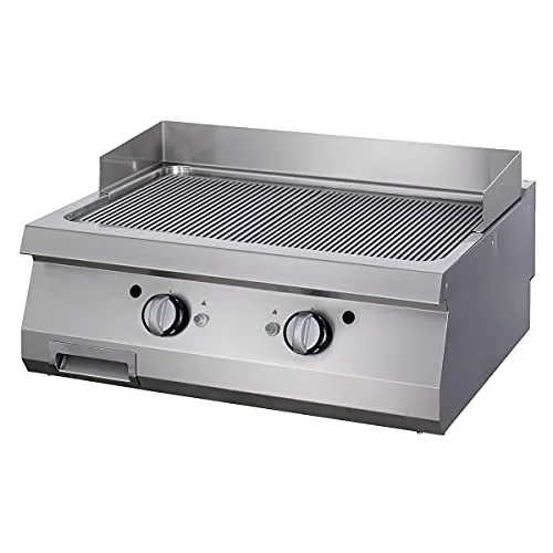 Maxima Gastro Premium Piastra Barbecue Gas Doppia Rigata 90 cm