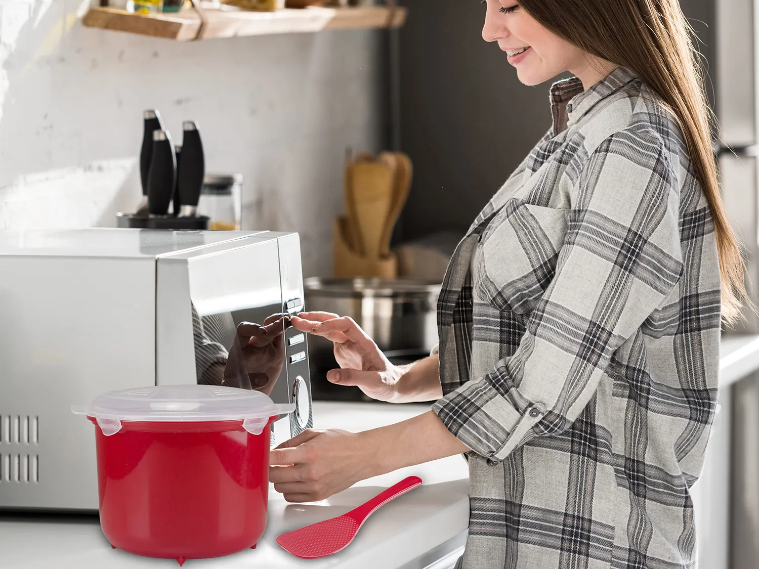 Beper C106CAS001 cuociriso microonde 2,6L BPA free