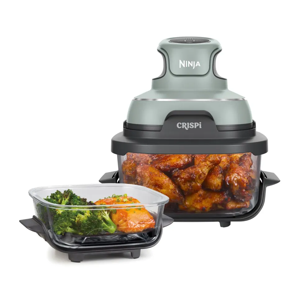 Ninja CRISPi Friggitrice ad Aria Vetro 3,8L Verde Salvia