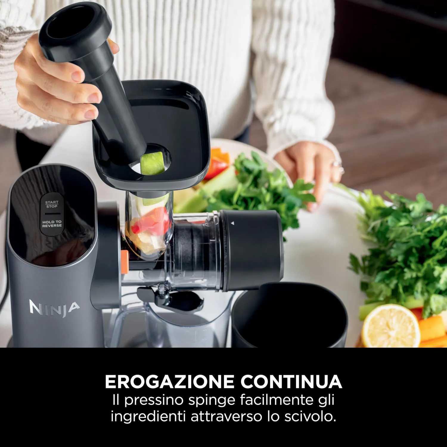 Ninja Cold Press estrattore succo a freddo 3 in 1 grigio