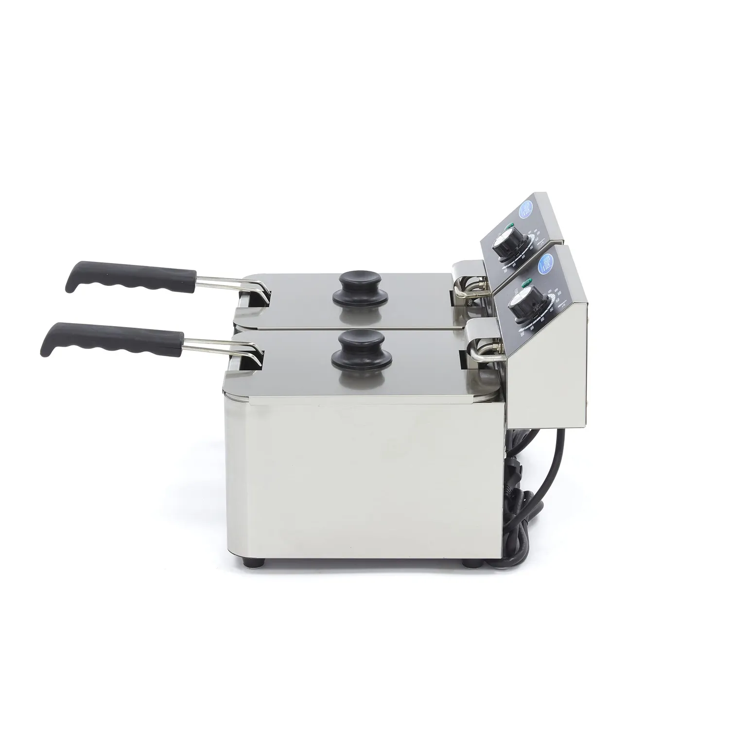 Pizza Maxima Gastro friggitrice doppia 2x4 L 2 cesti termostato