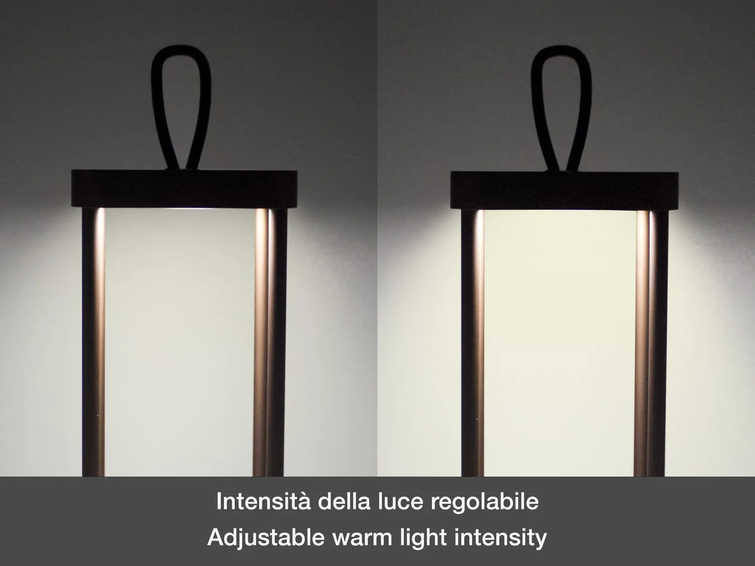 Beper P207ILI102 lampada tavolo LED corten ricaricabile
