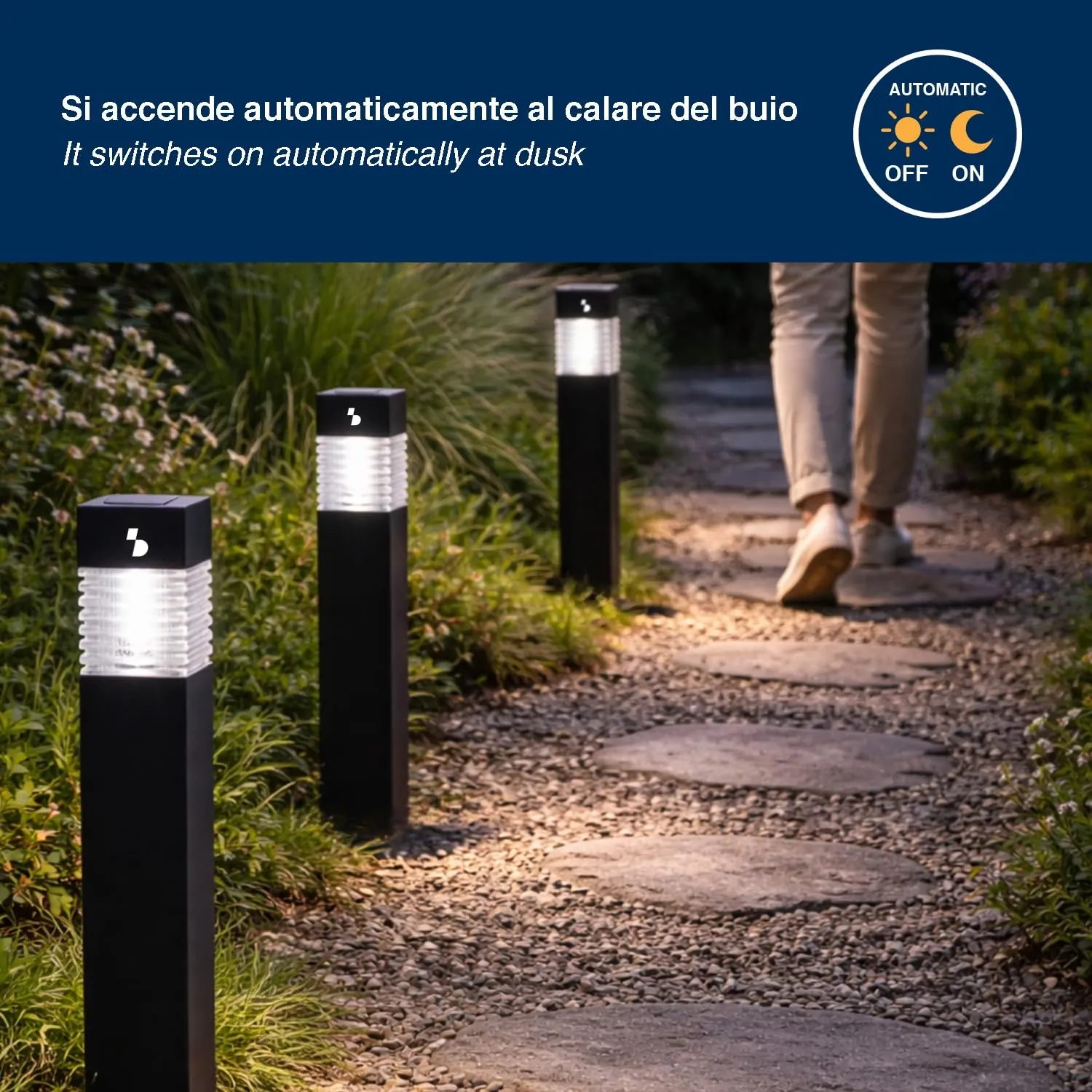 Beper P207ILO030 lampade solari da giardino 3pz IP44