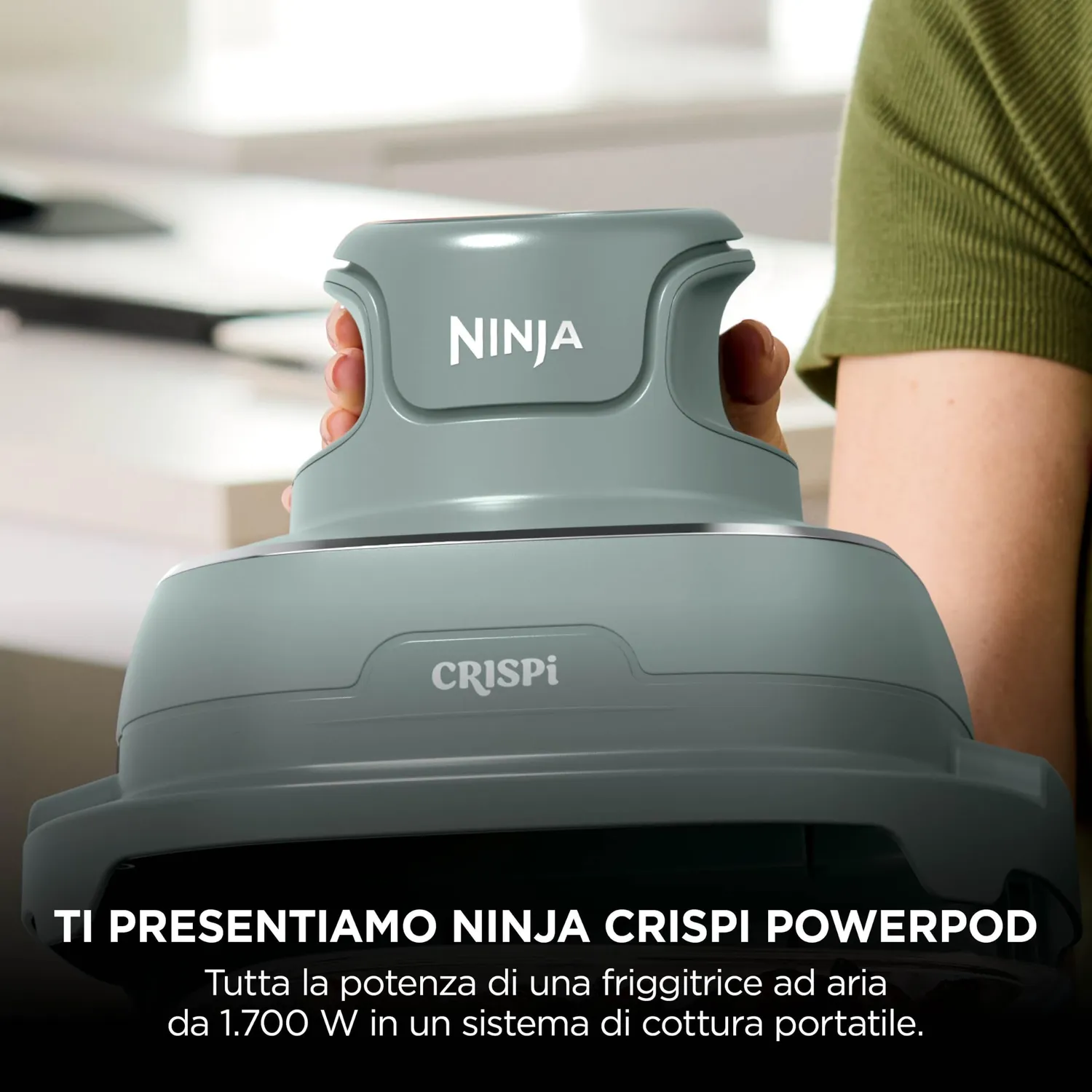 Ninja CRISPi FN201EUGN8 friggitrice ad aria vetro verde 3,8L