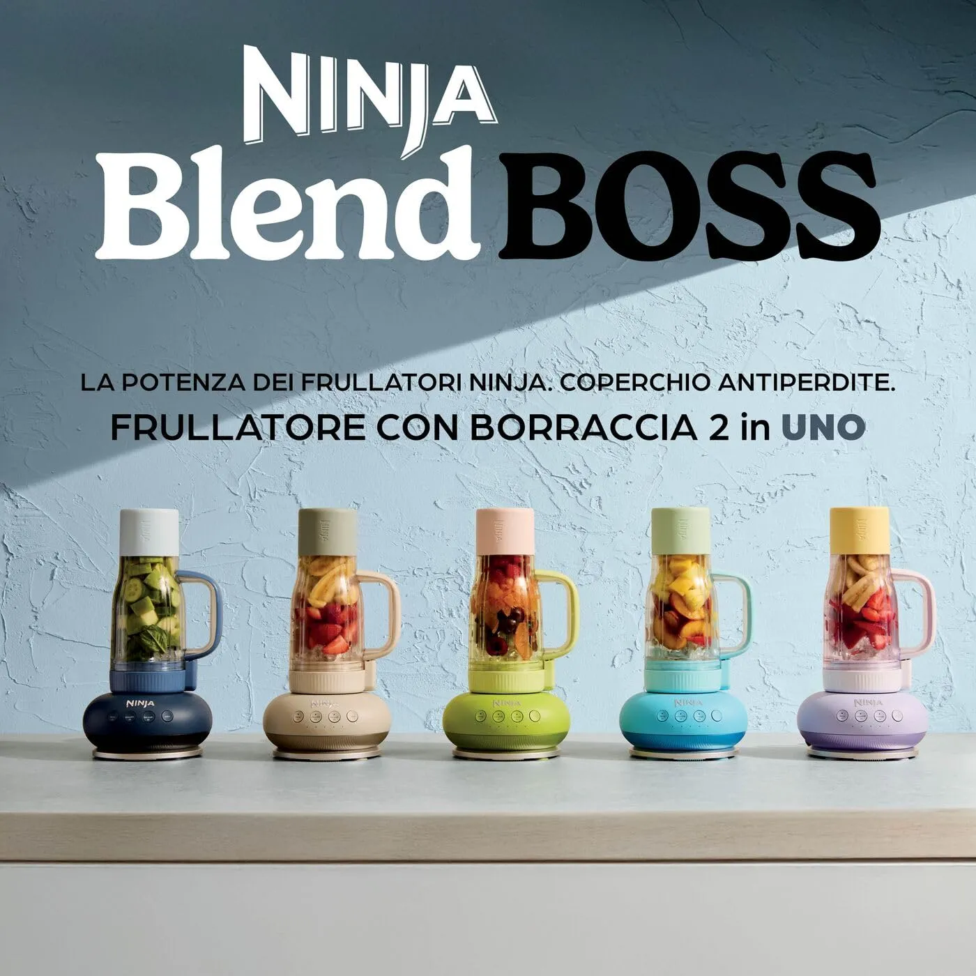 Ninja BlendBoss Frullatore 710 ml Lilla/Giallo 1100 W