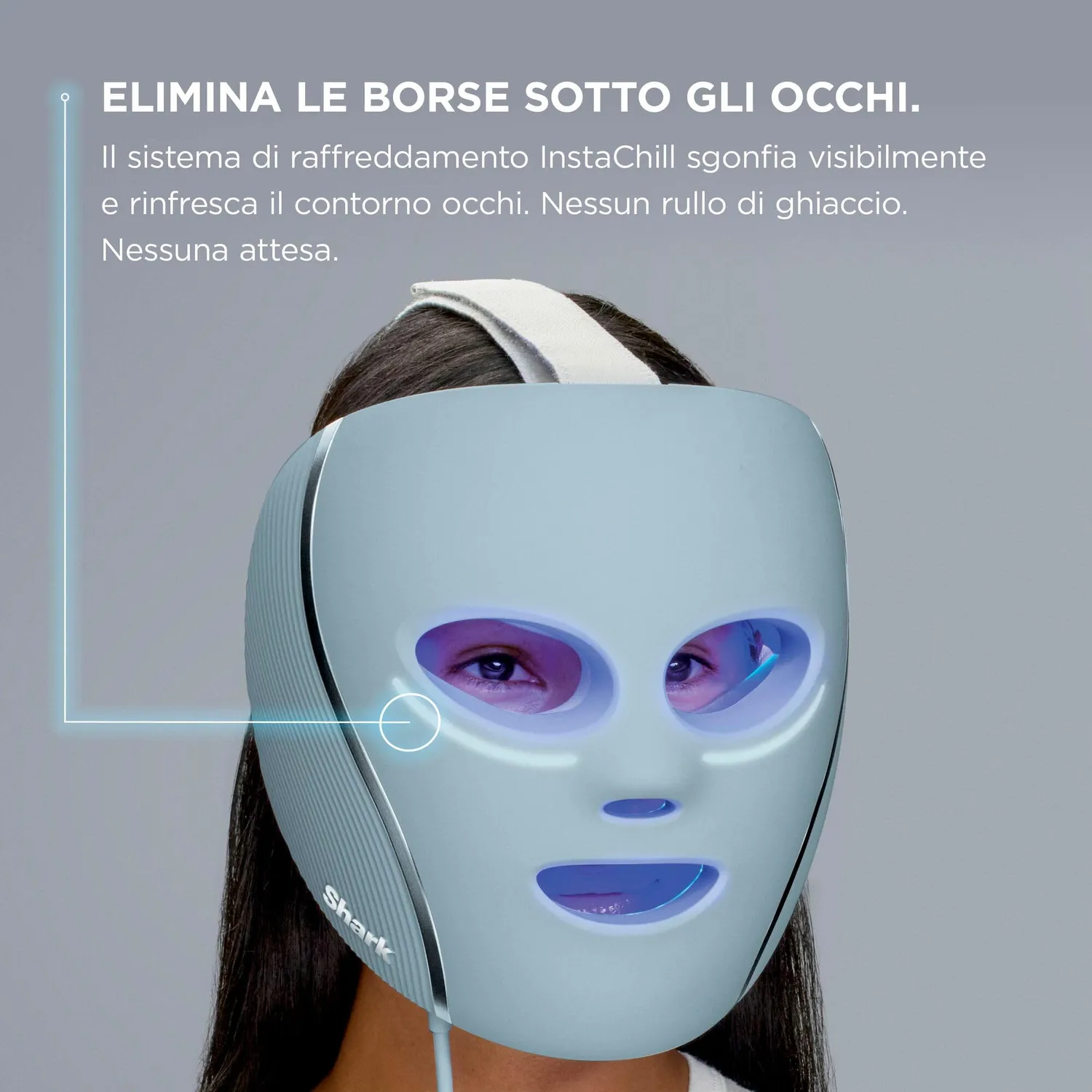 Shark CryoGlow FW312EU Maschera LED Viso Lilla