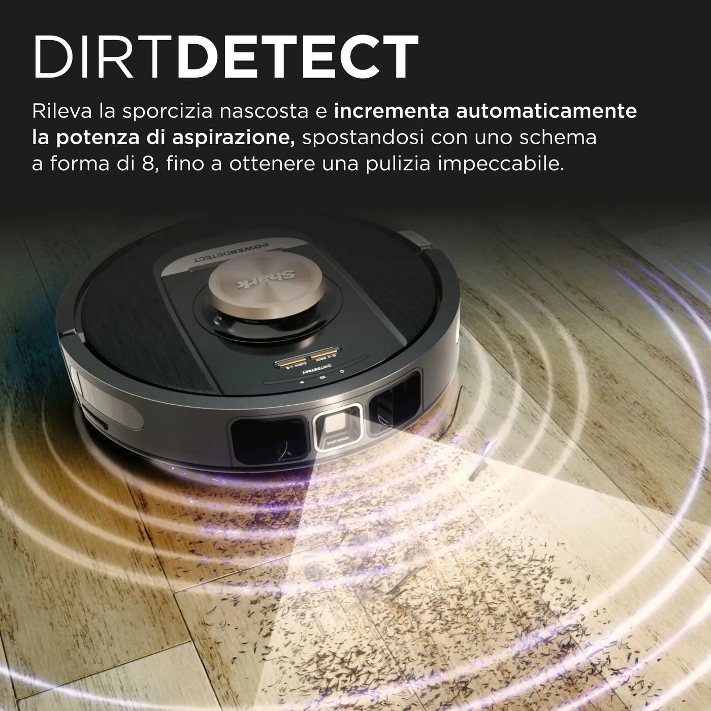 Shark PowerDetect robot aspirapolvere nero autosvuotante 60 giorni