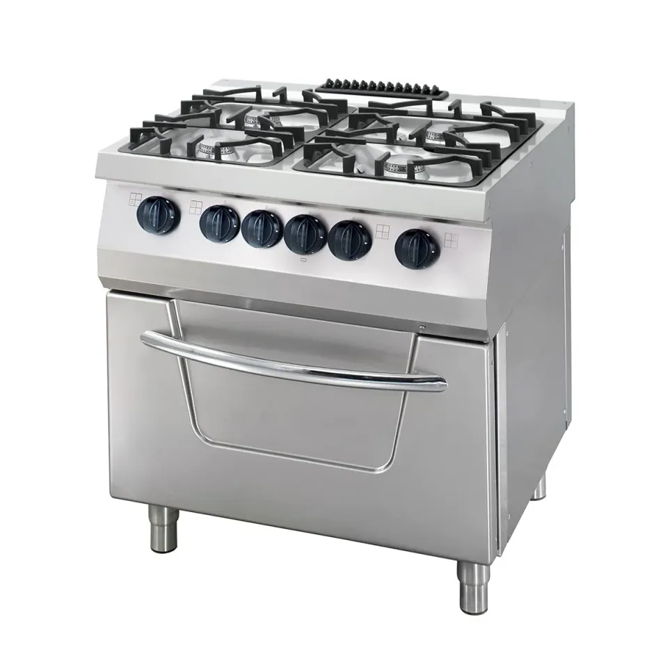 Pizza Maxima Cucina Gas 4 Fuochi 36 kW Forno Elettrico 80 cm