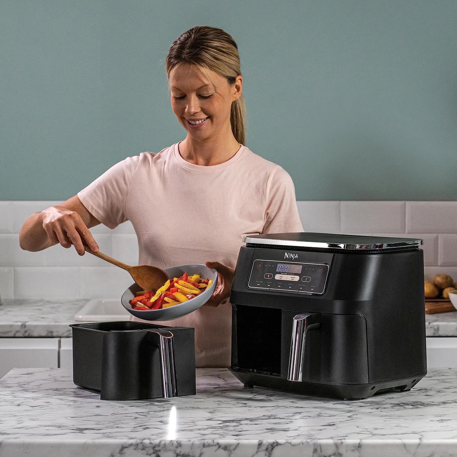 Ninja Foodi Dual Zone Friggitrice Aria 7,6L Nero