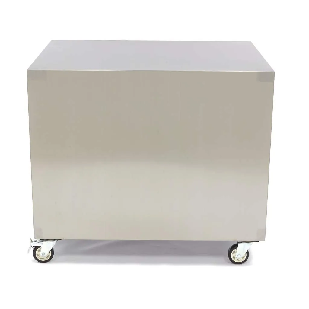Maxima tavolo carrello inox porta macchine 4 ruote