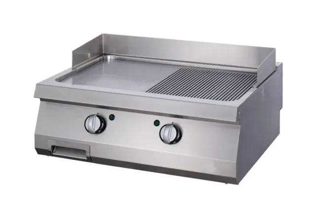 Maxima Piastra Barbecue Gas Doppia Cromata 800x700 mm 14 kW