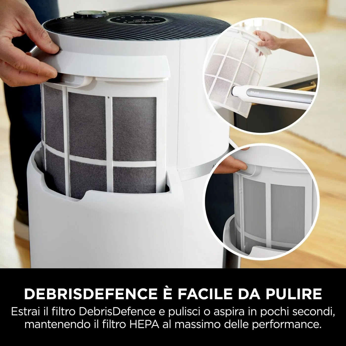 Shark NeverChange MAX purificatore aria bianco 130 mq