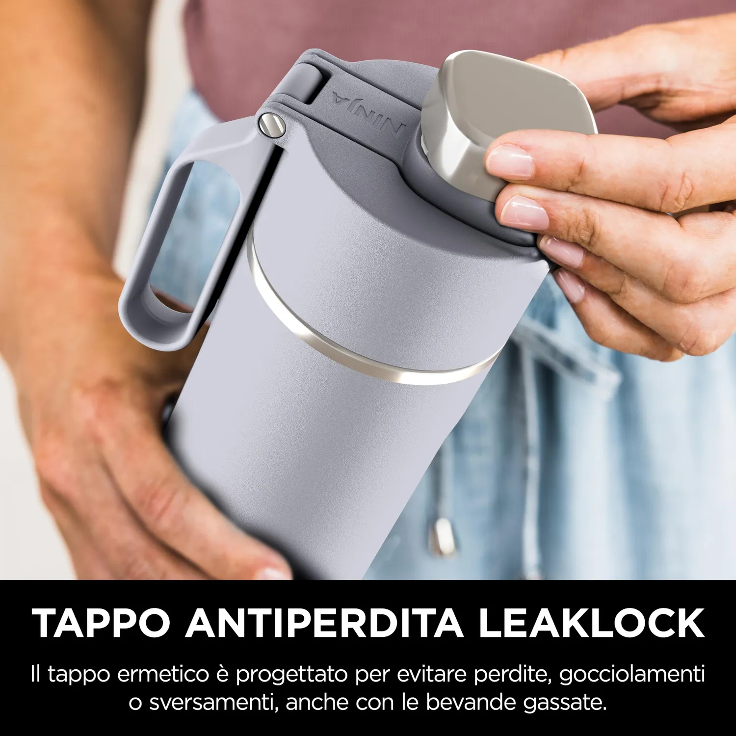 Ninja Thirsti DW2401EUUKDV borraccia termica gassate 700 ml nebbia