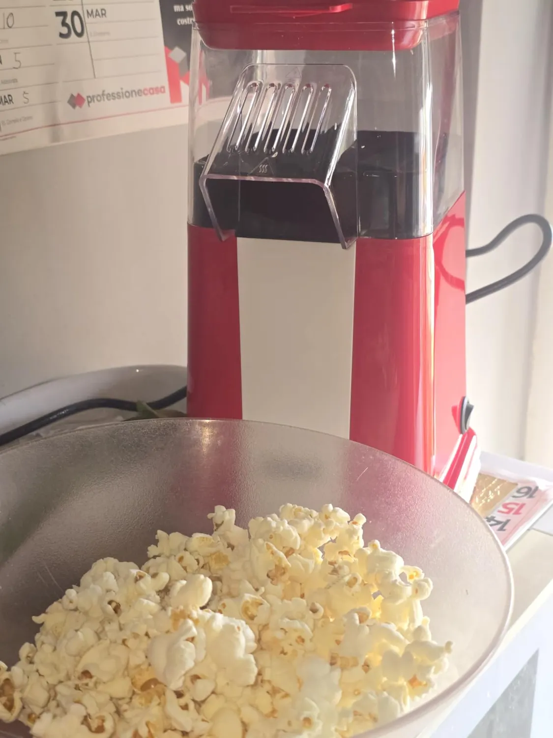 YASHE Popcorn Machine Retro 1200W Aria Calda