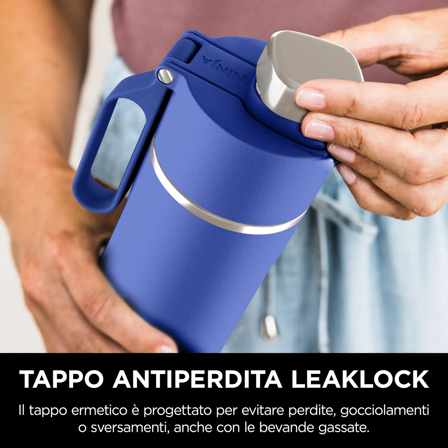 Ninja Thirsti DW2401EUUKCY borraccia termica gassate 700 ml blu