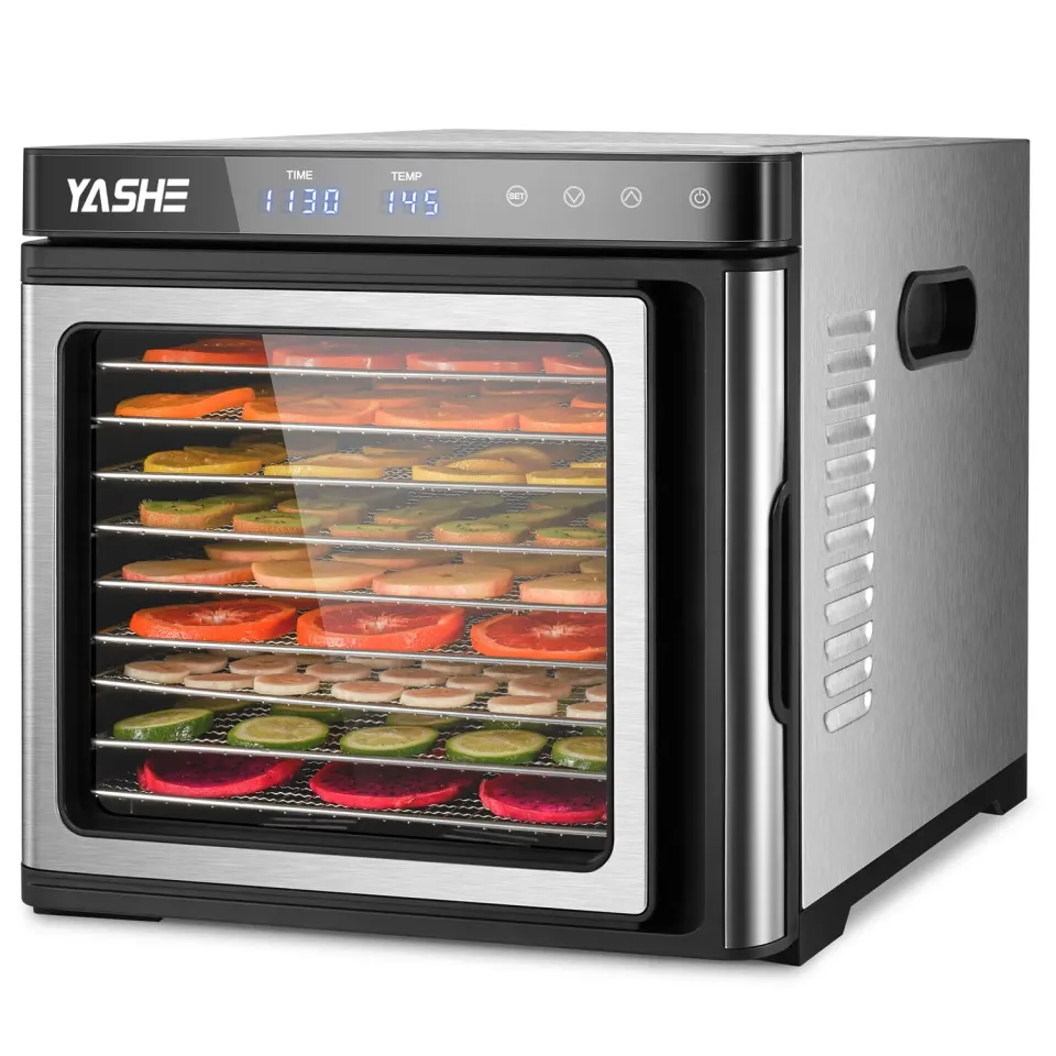 YASHE essiccatore alimentare 9 vassoi inox 1000W