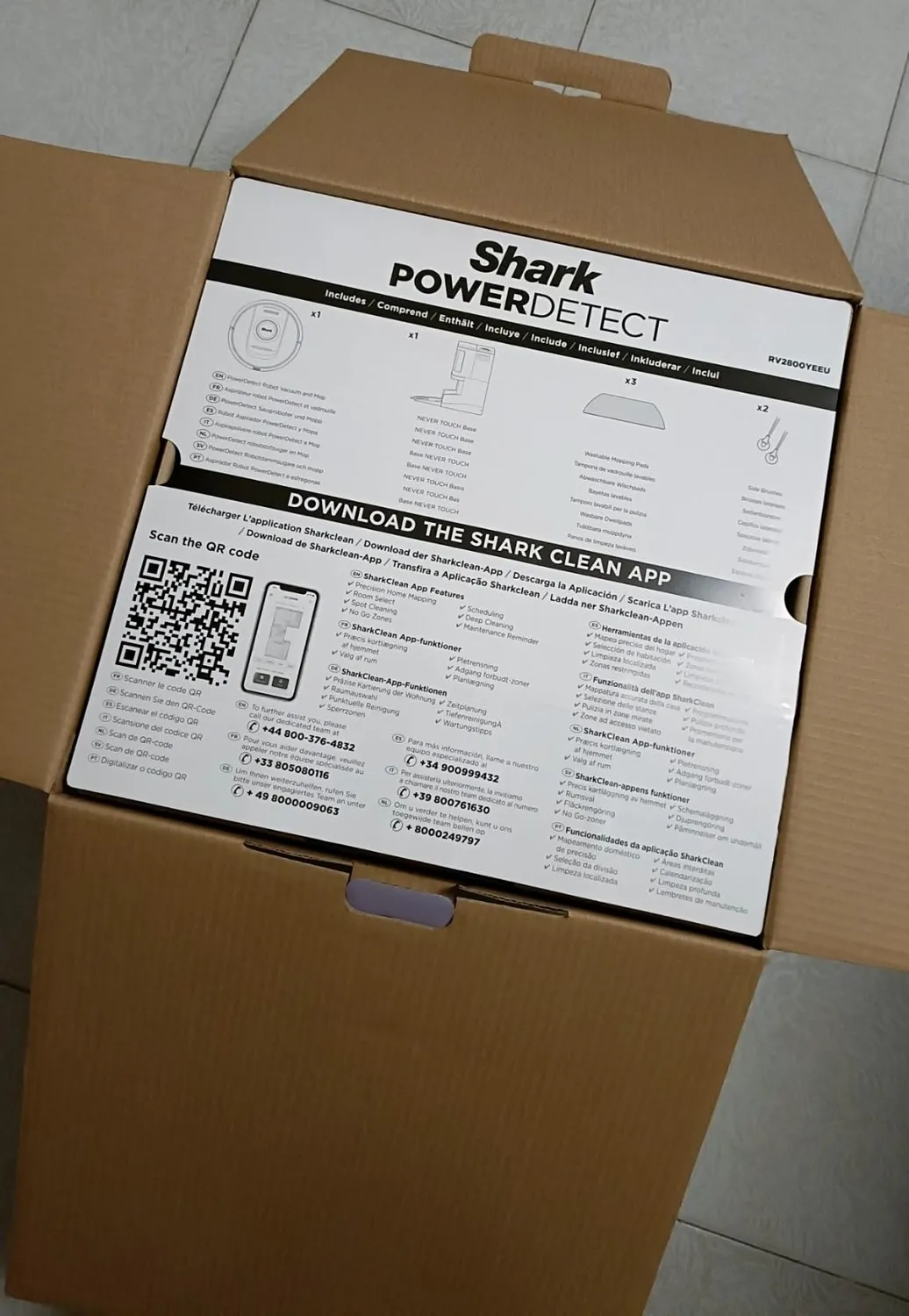 Shark PowerDetect NeverTouch Pro robot aspirapolvere nero