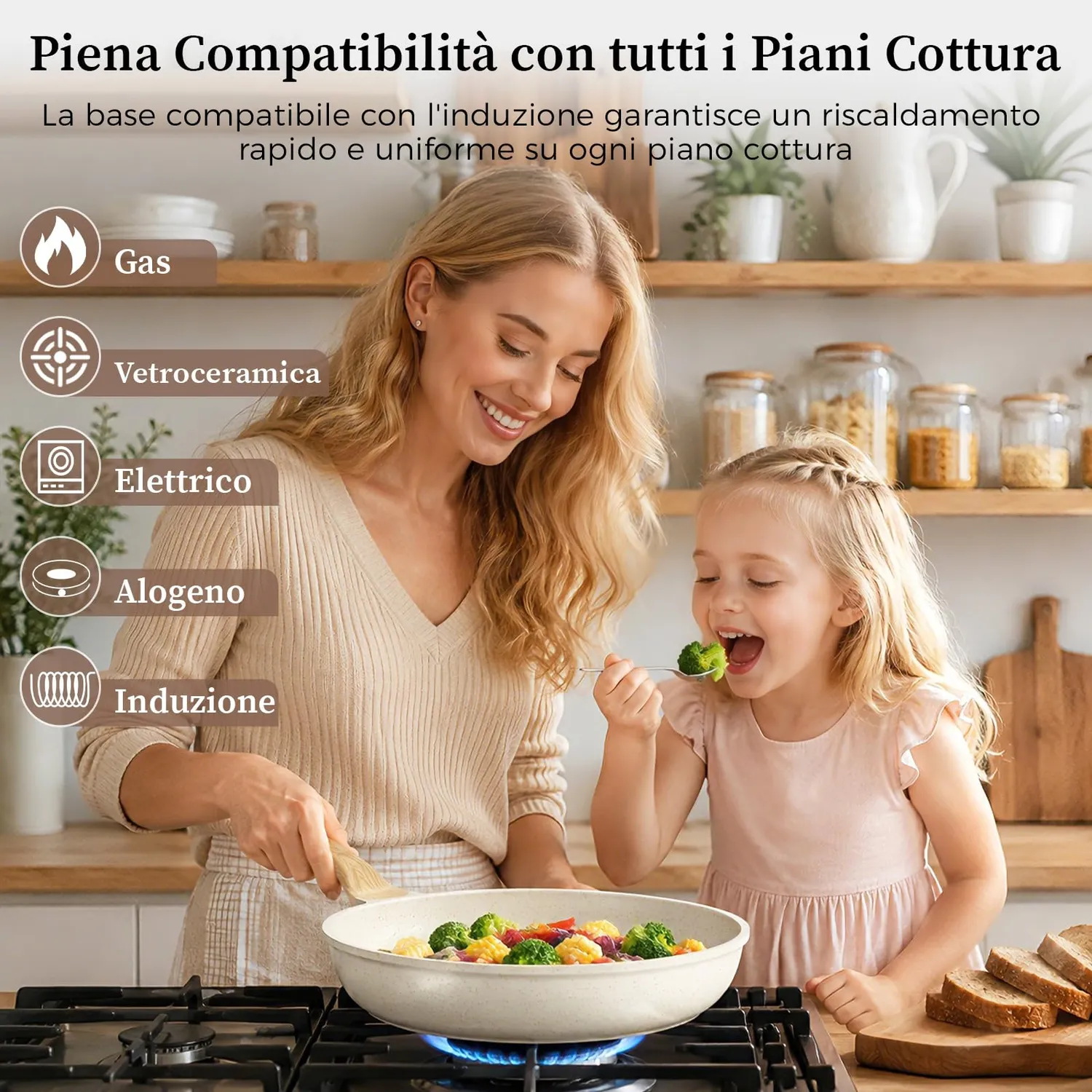 Yashe padella antiaderente 24 cm senza PTFE PFAS