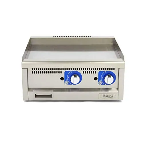 Maxima fry top gas piastra liscia 60x60 cm 5 kW