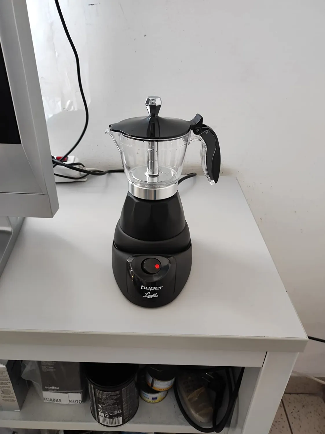 Beper BC.040N moka elettrica 3 tazze nera non programmabile