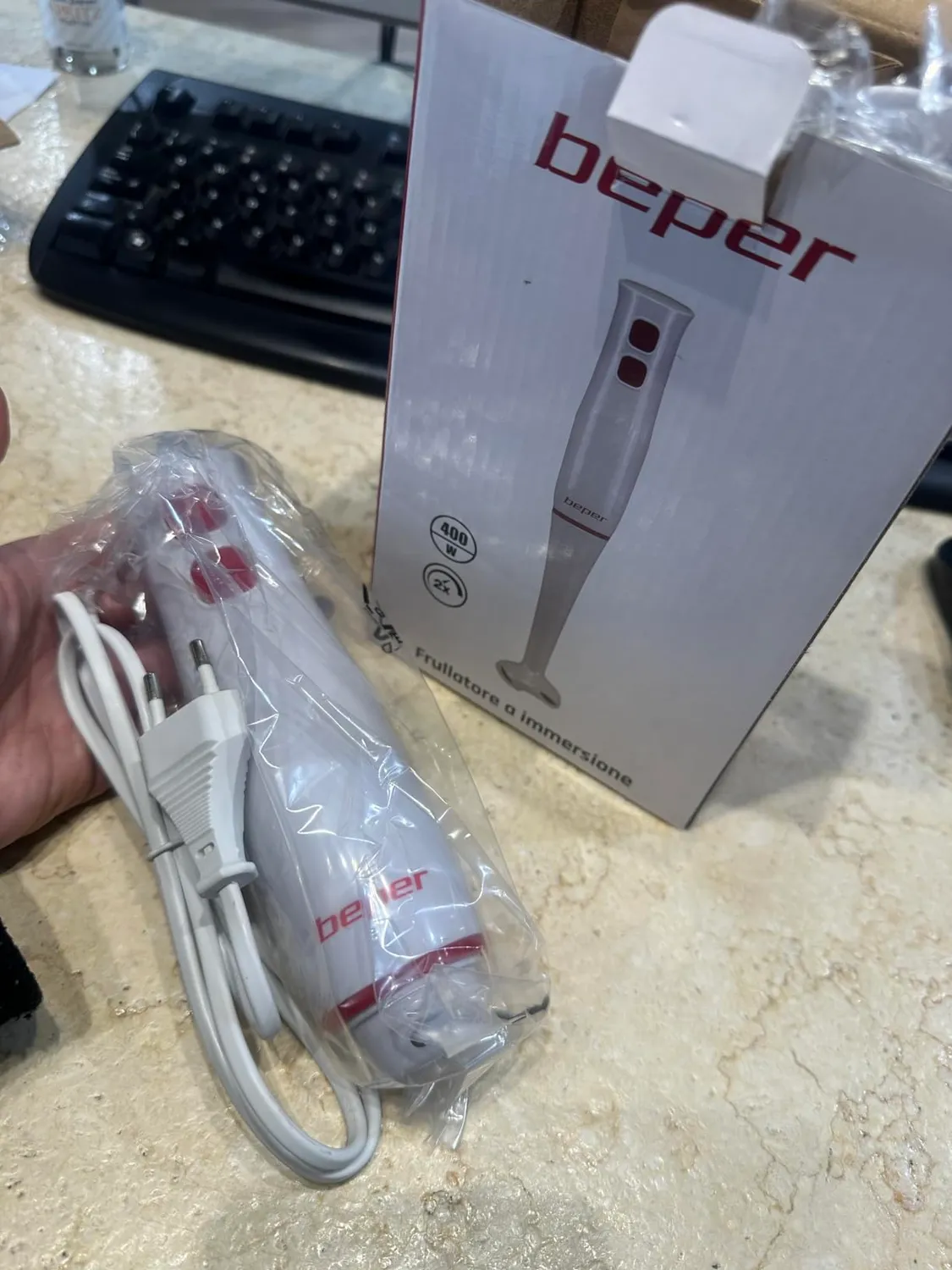 Beper P102FRU003 frullatore a immersione 400W ABS turbo