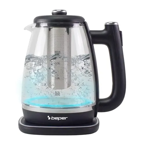 Beper P101BOL200 Bollitore Elettrico Vetro 1,8L 2200W