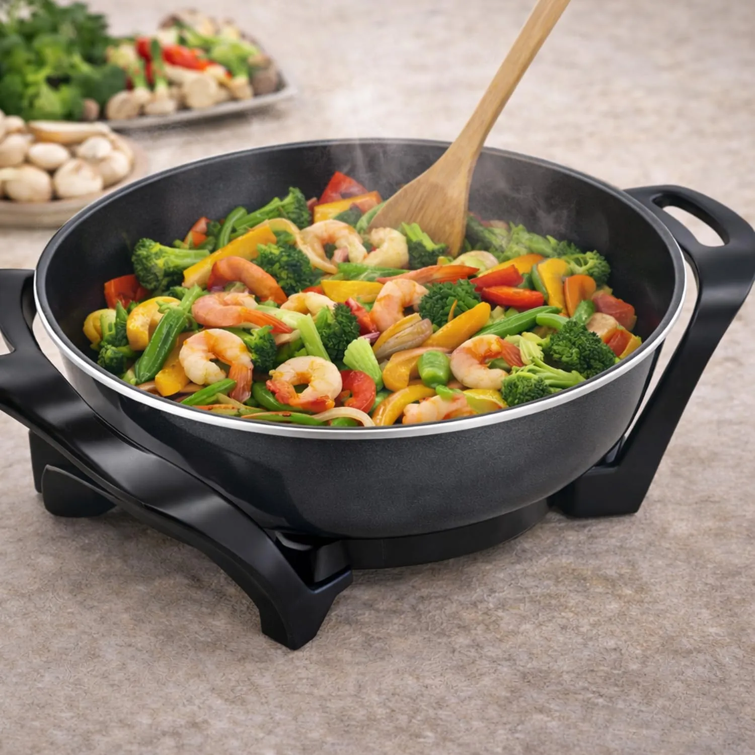 Beper P101COS100 wok elettrico 33 cm 5 litri ceramica