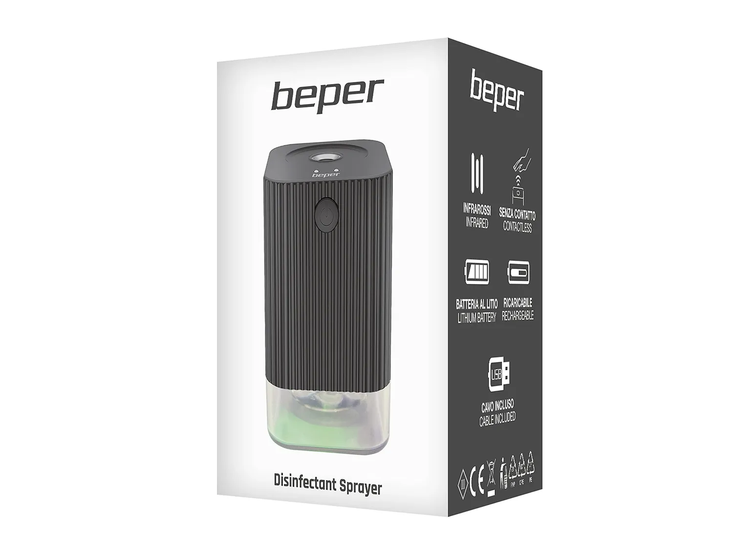 Beper P201UTP011 Nebulizzatore Disinfettante 120ml Nero