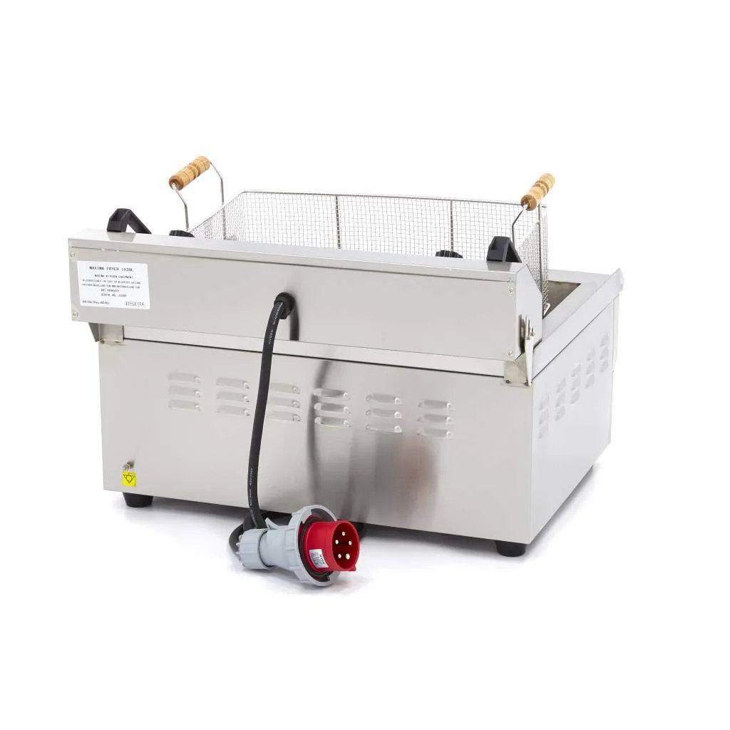 Maxima friggitrice elettrica pesce 30L rubinetto 6kW