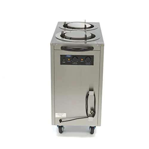 Maxima scaldapiatti 80 piatti Ø 30 cm dispenser inox ruote