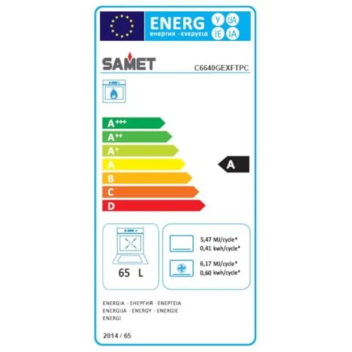 Samet Stromboli cucina gas 4 fuochi 60x60 cm inox