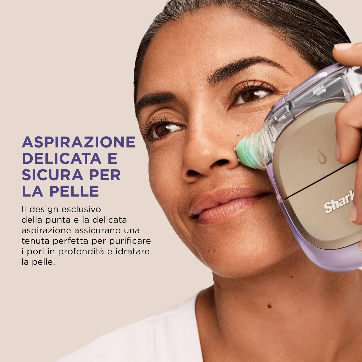 Shark FacialPro Glow FH320EU dispositivo viso nero caldo