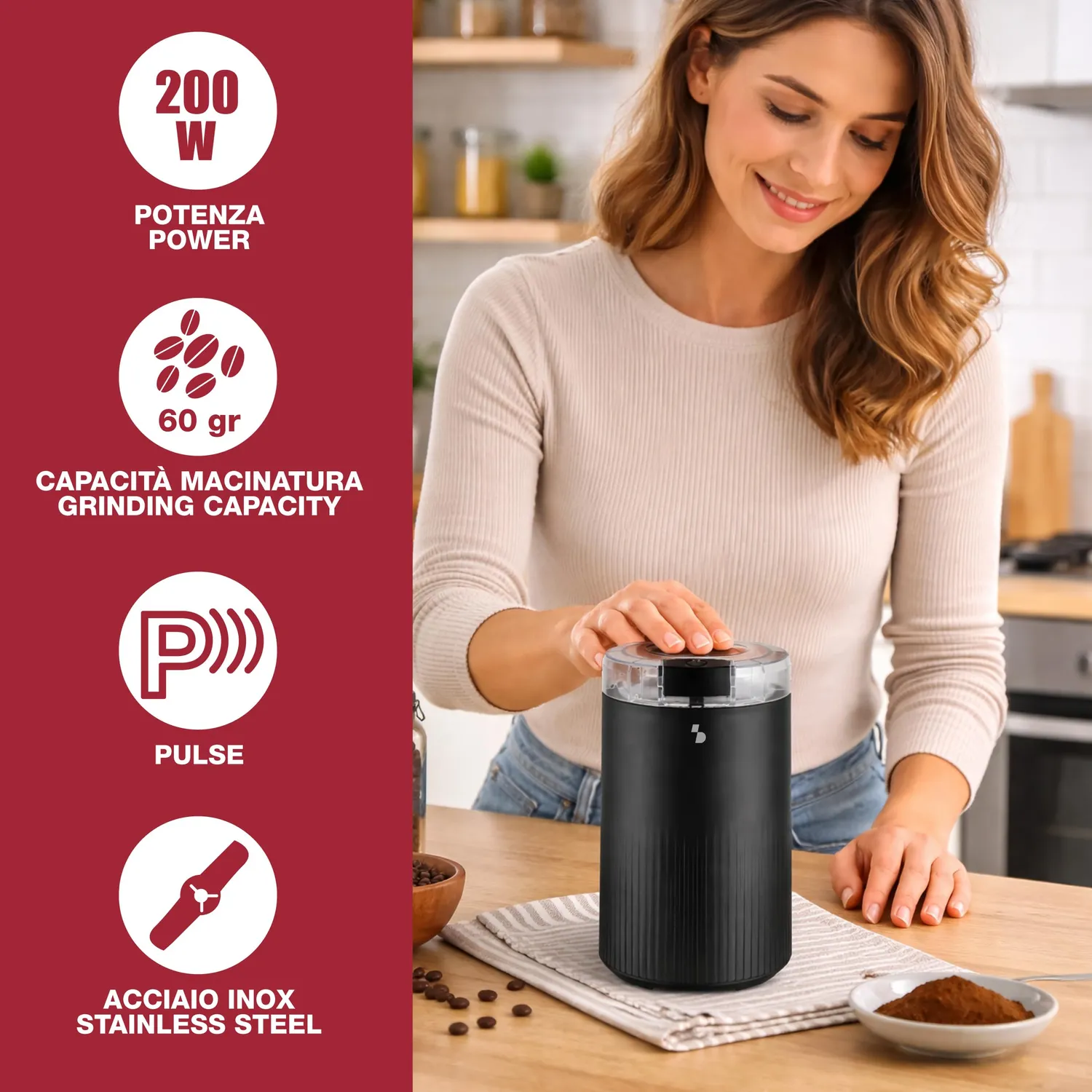 Beper Aroma P102ROB120 macinacaffè 60 g 200W