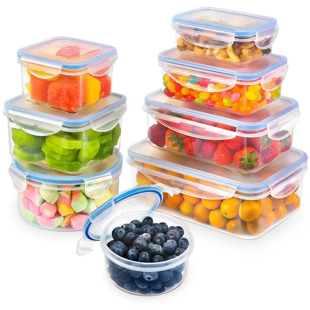Yashe Contenitori Ermetici Alimenti Set 16 Pezzi Mist Formati
