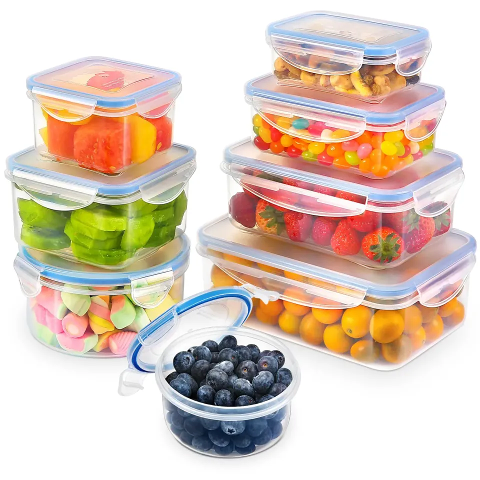 Yashe Contenitori Ermetici Alimenti Set 16 Pezzi Mist Formati