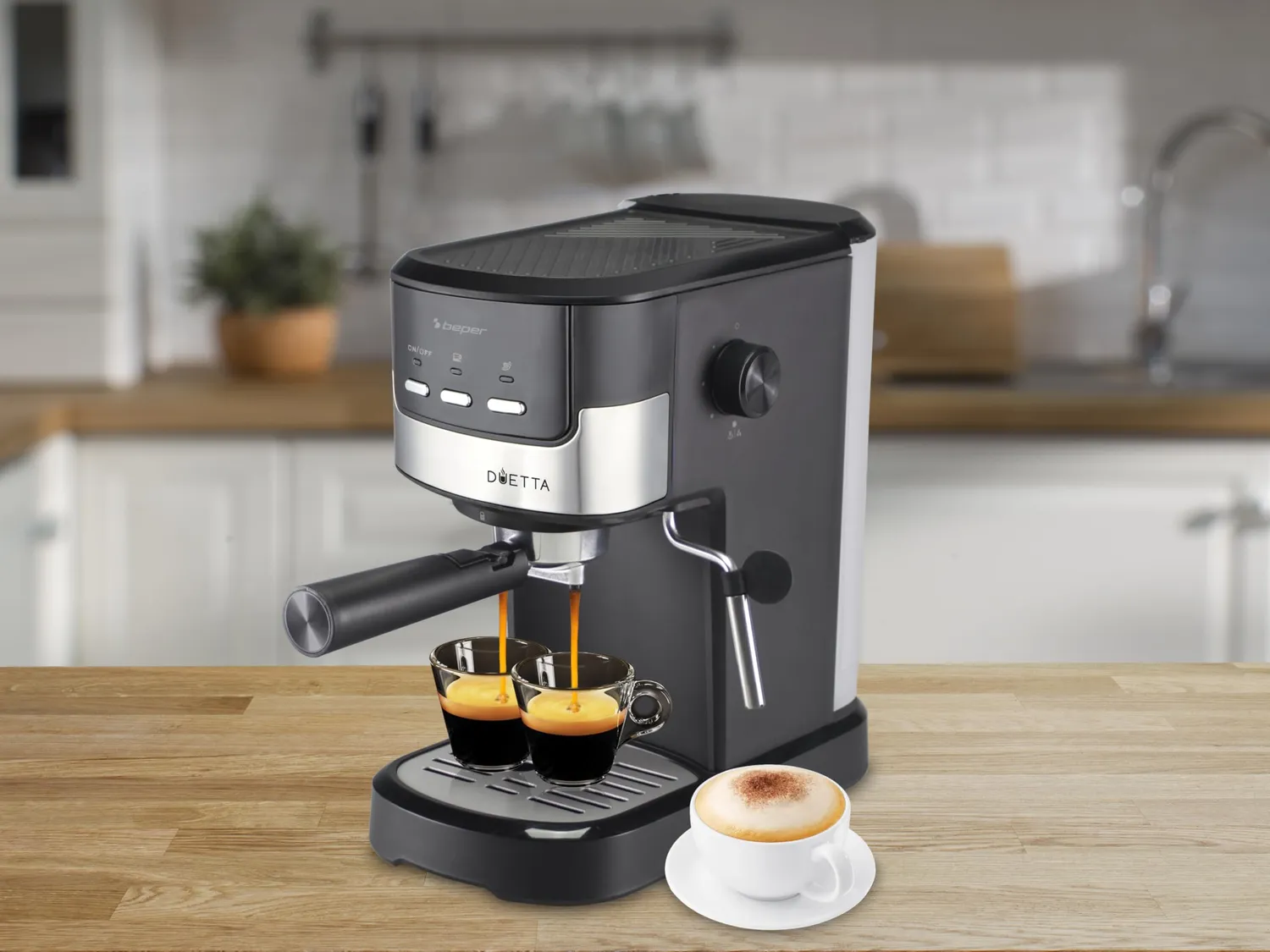 Beper P101CAF100 Duetta macchina caffè espresso cialde 15 bar