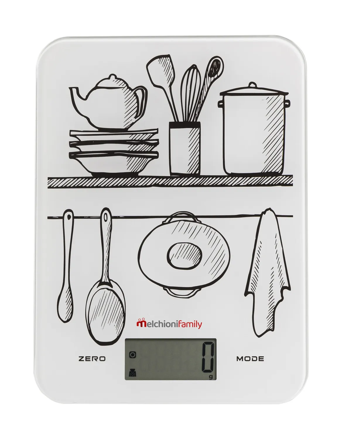 Melchioni Family Glass bilancia da cucina vetro 10 kg