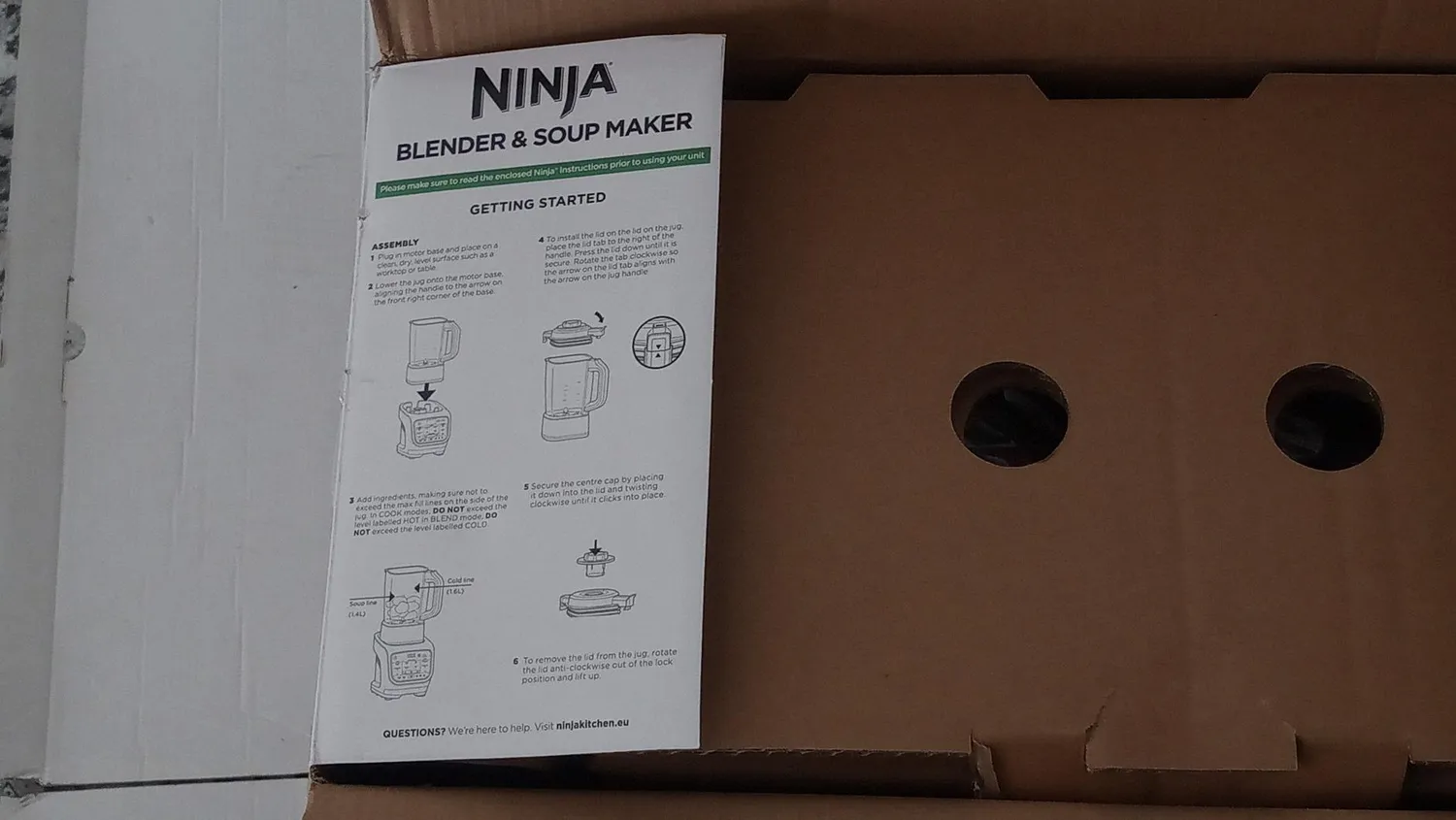 Ninja Foodi frullatore cuoci zuppe nero 1,7L vetro