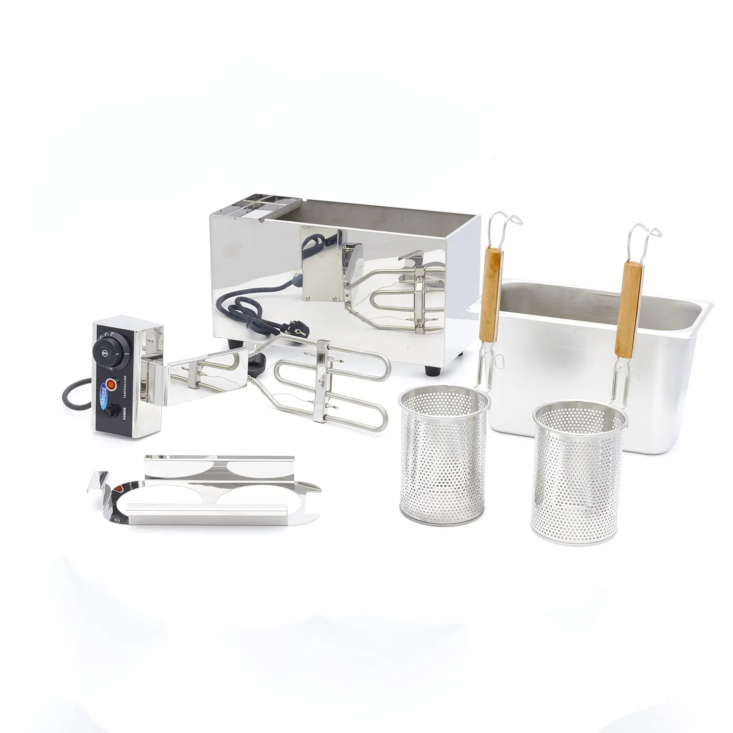 Pizza Maxima cuocipasta elettrico 2x2 litri 2 cestini inox