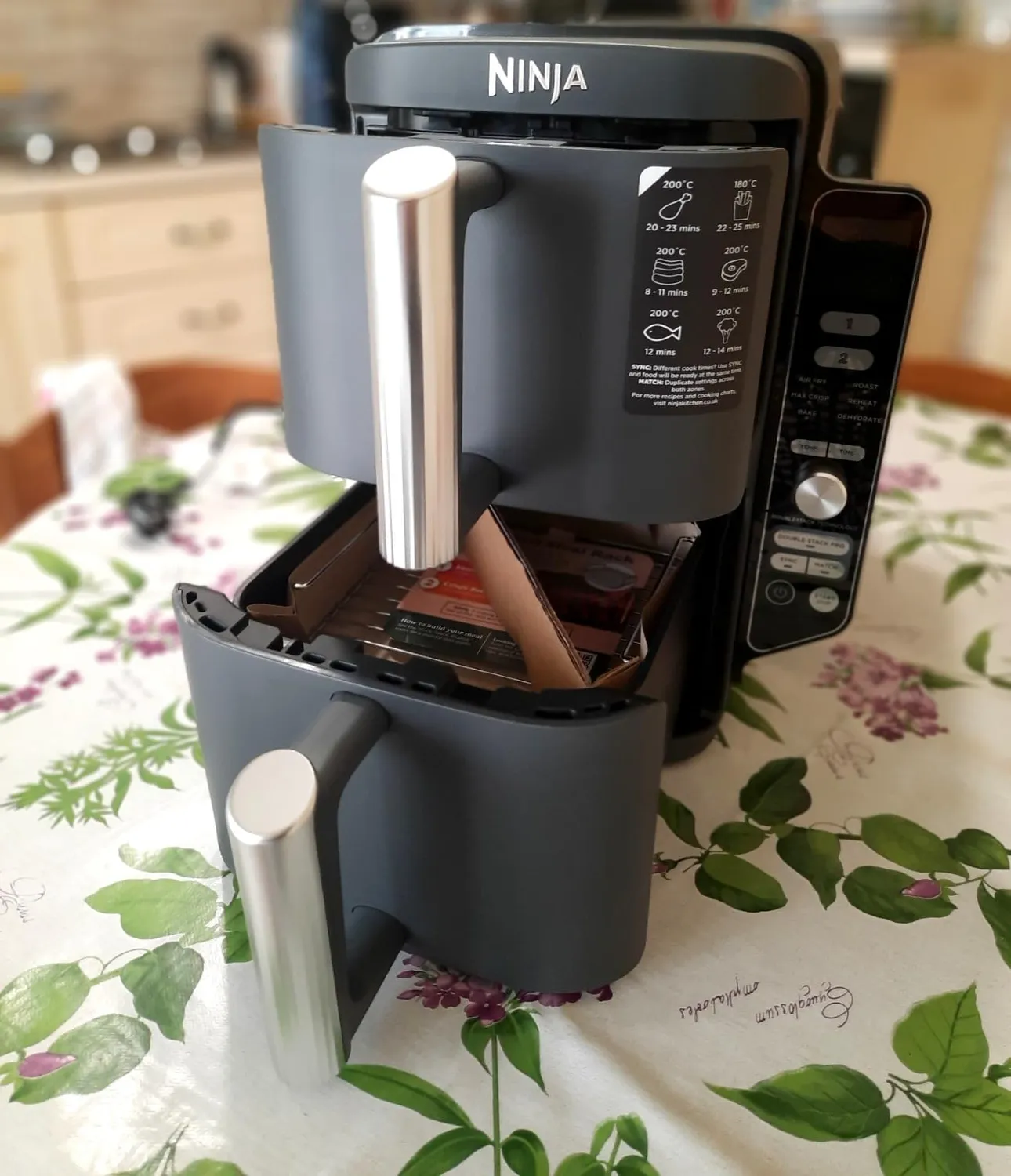 Ninja Double Stack Friggitrice Aria 7,6L Nera 6 Funzioni