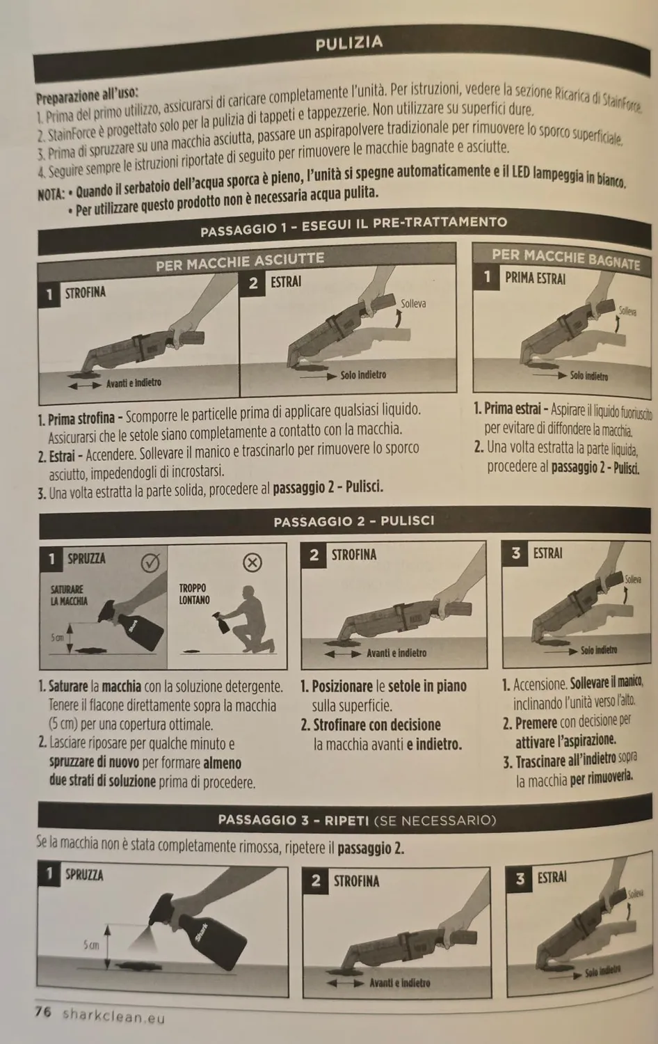 Shark StainForce HX100EUCP smacchiatore senza filo bundle