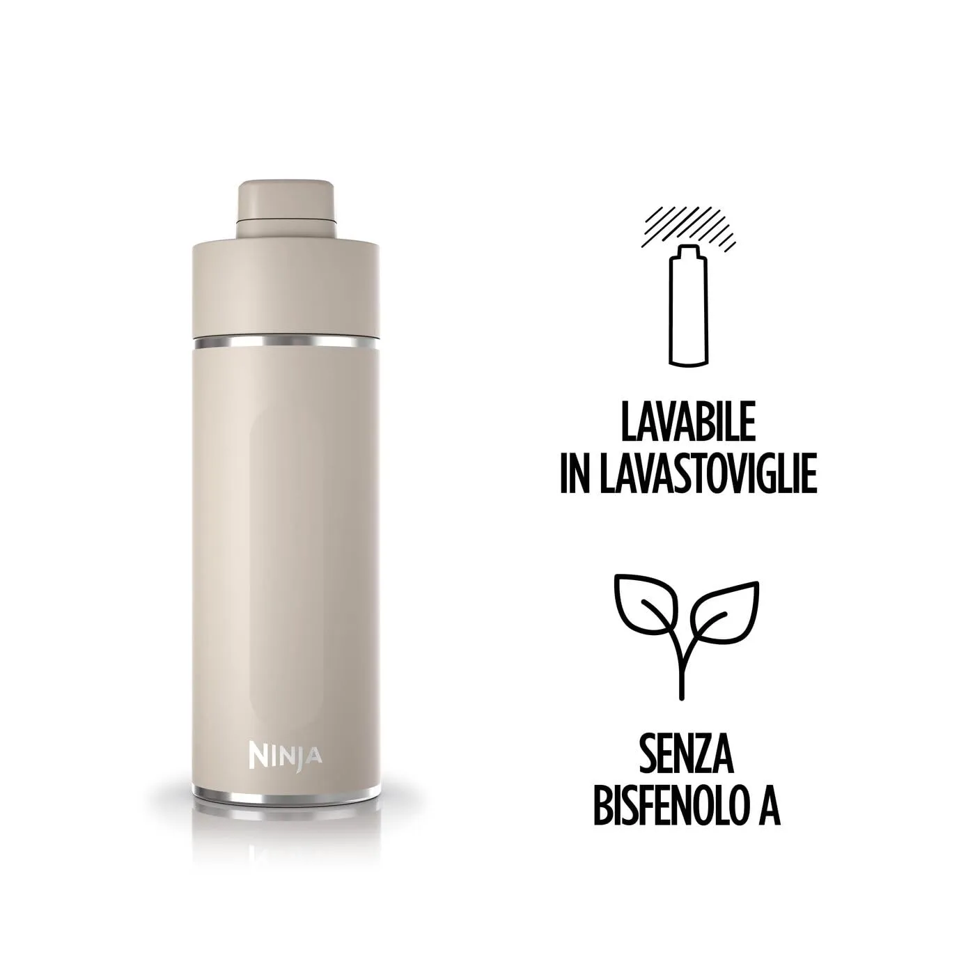 Ninja Thirsti DW2401EUUKST Borraccia Termica 700 ml Sabbia