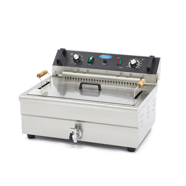 Maxima friggitrice elettrica 20L 1 cestello con scarico