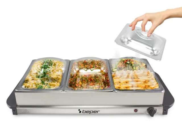 Beper P101TEM002 scaldavivande buffet 4 vassoi
