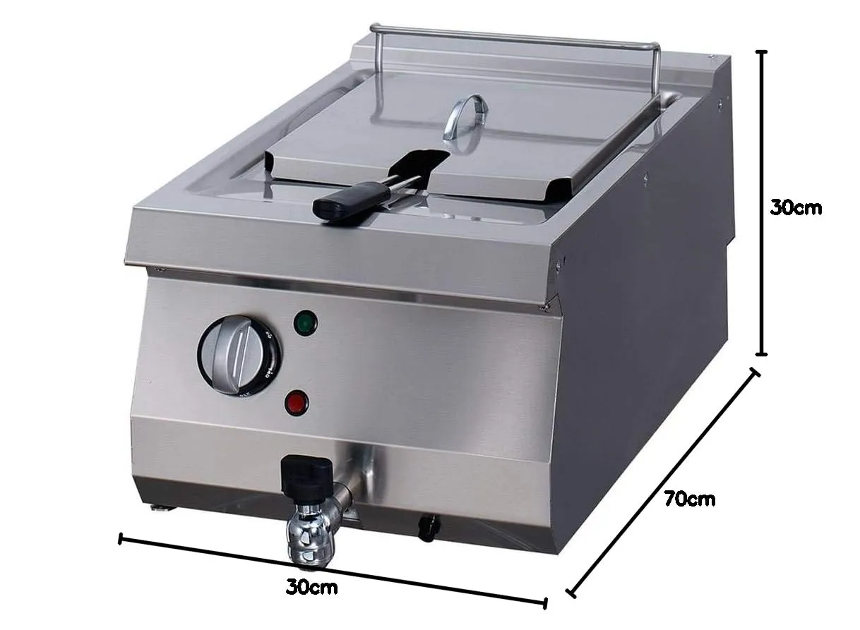 Maxima friggitrice elettrica singola 12L 11kW rubinetto