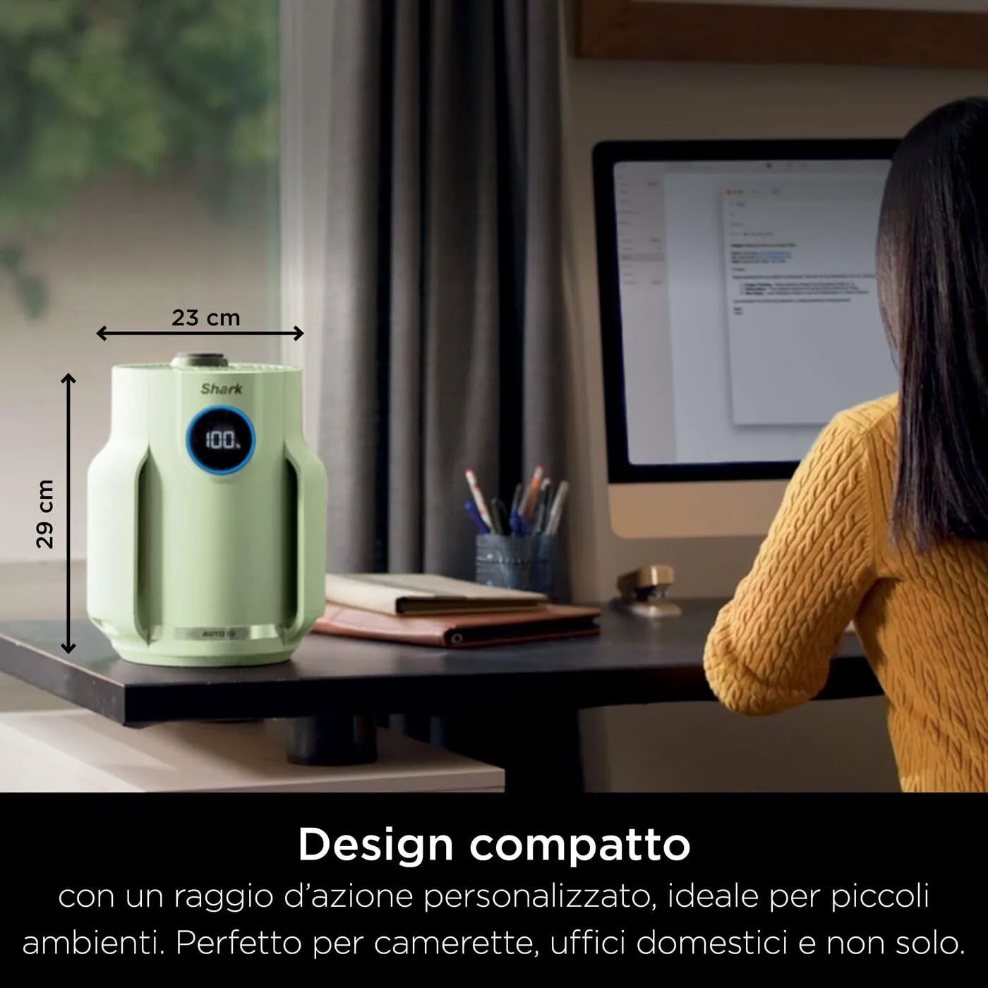 Shark NeverChange HP072EUGN Purificatore Aria Verde 23m²