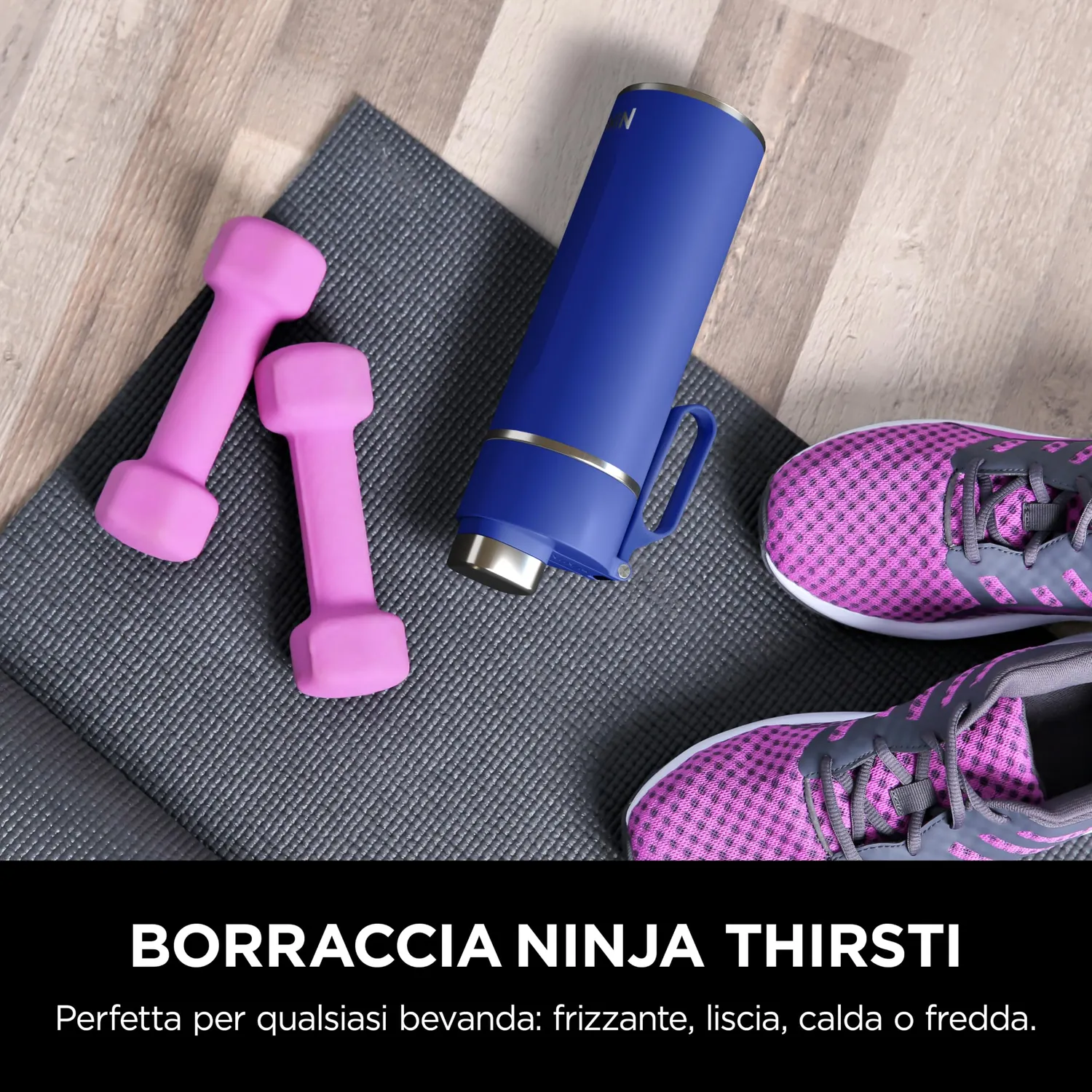 Ninja Thirsti DW2401EUUKCY borraccia termica gassate 700 ml blu