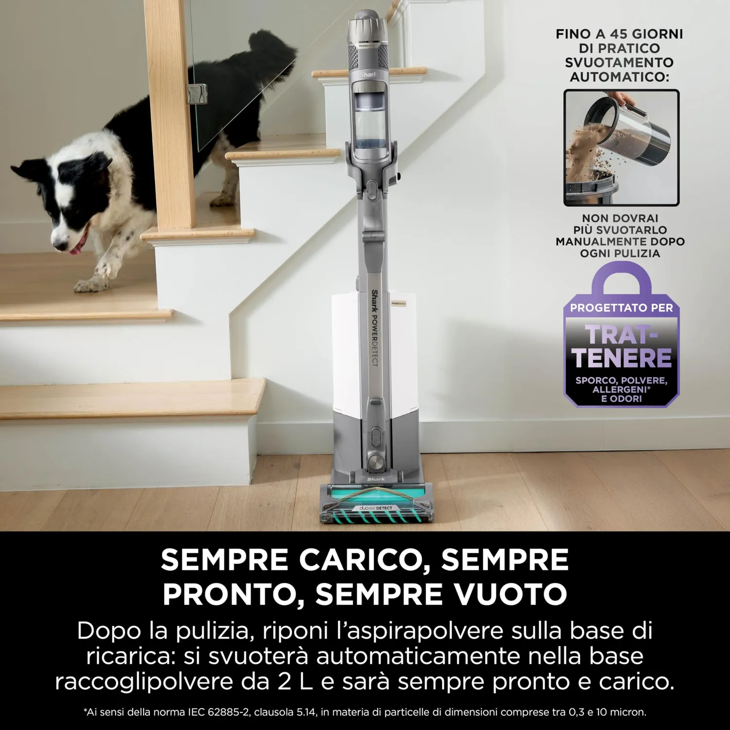 Shark PowerDetect Clean & Empty IP3257EUT aspirapolvere senza fili grigio 0,7 L
