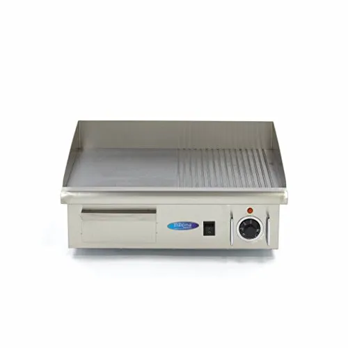 Maxima Piastra Barbecue 55 cm Metà Rigata 50-300°C